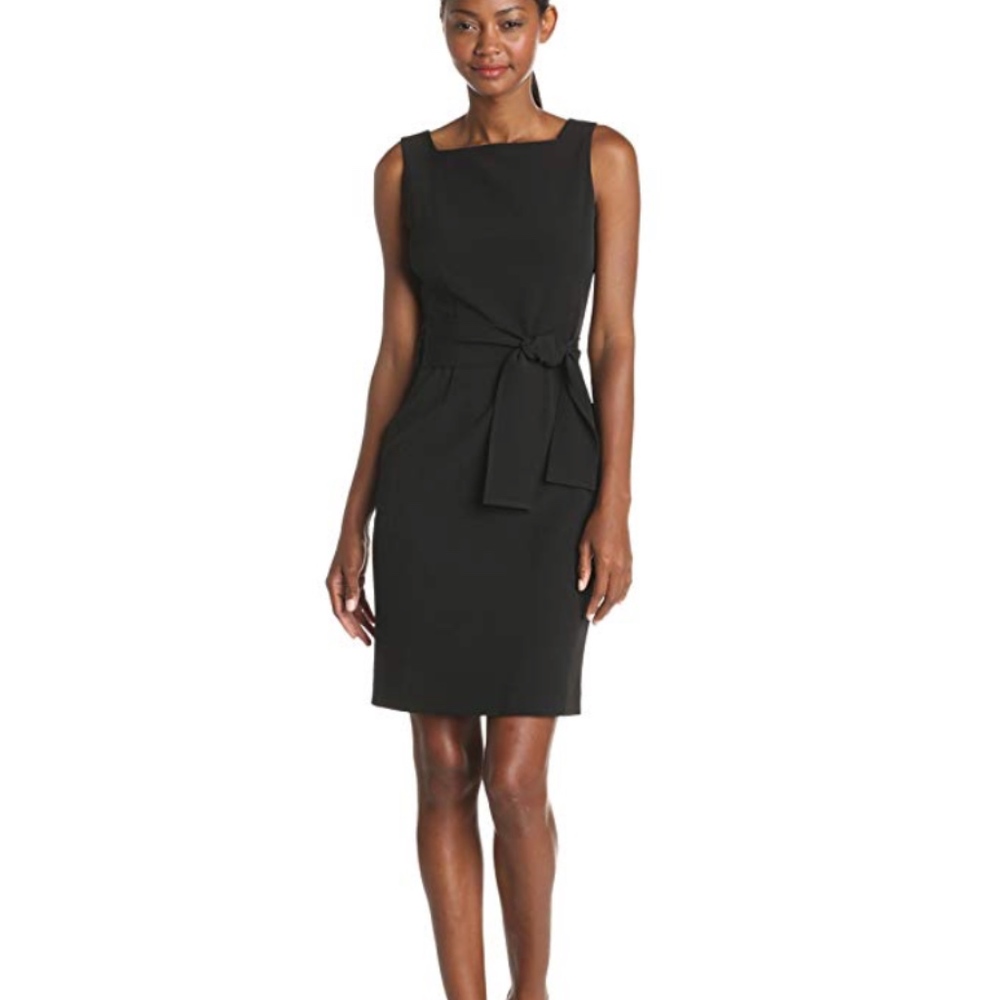 NWOT ANNE KLEIN Black Square neckline Dress